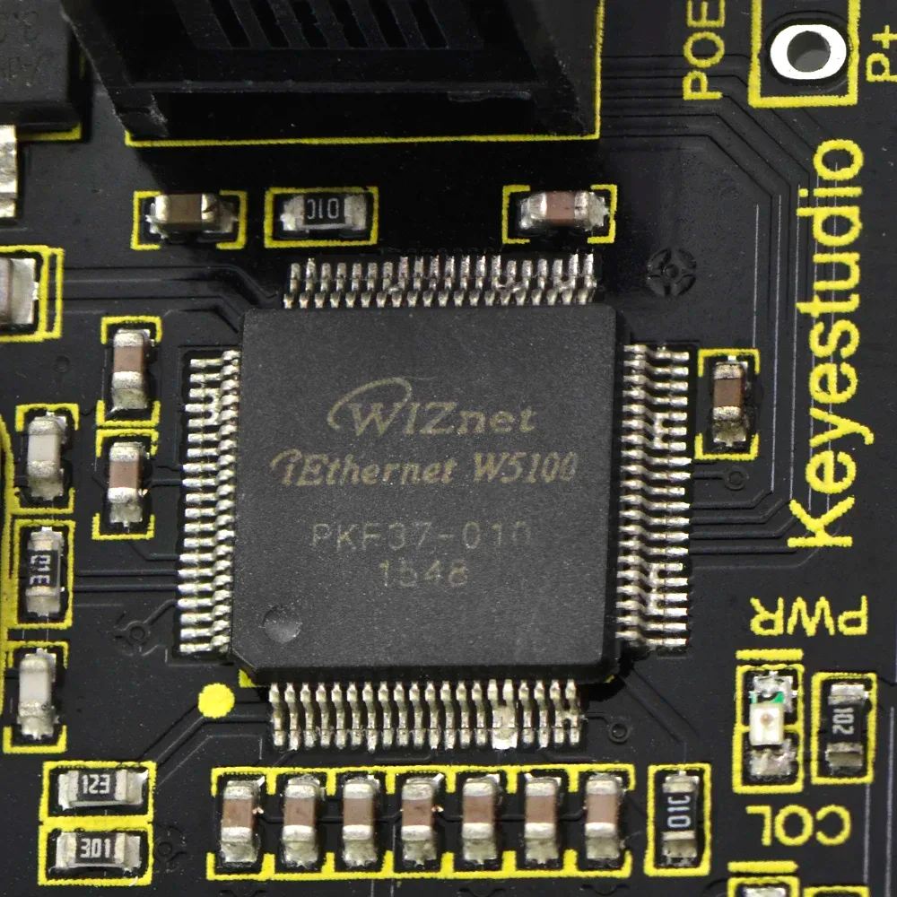 Integrated W5100 ethernet controller