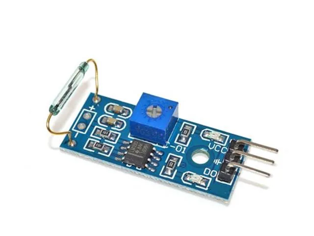 Magnetic Reed Switch Sensor Module, 3.3V–5V Digital Output