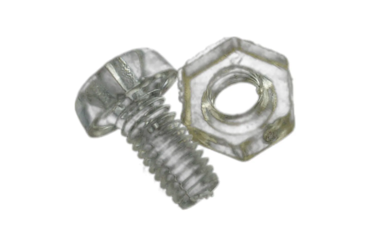 M3x6 Clear Nylon Screws and Nuts Set (10 Sets)