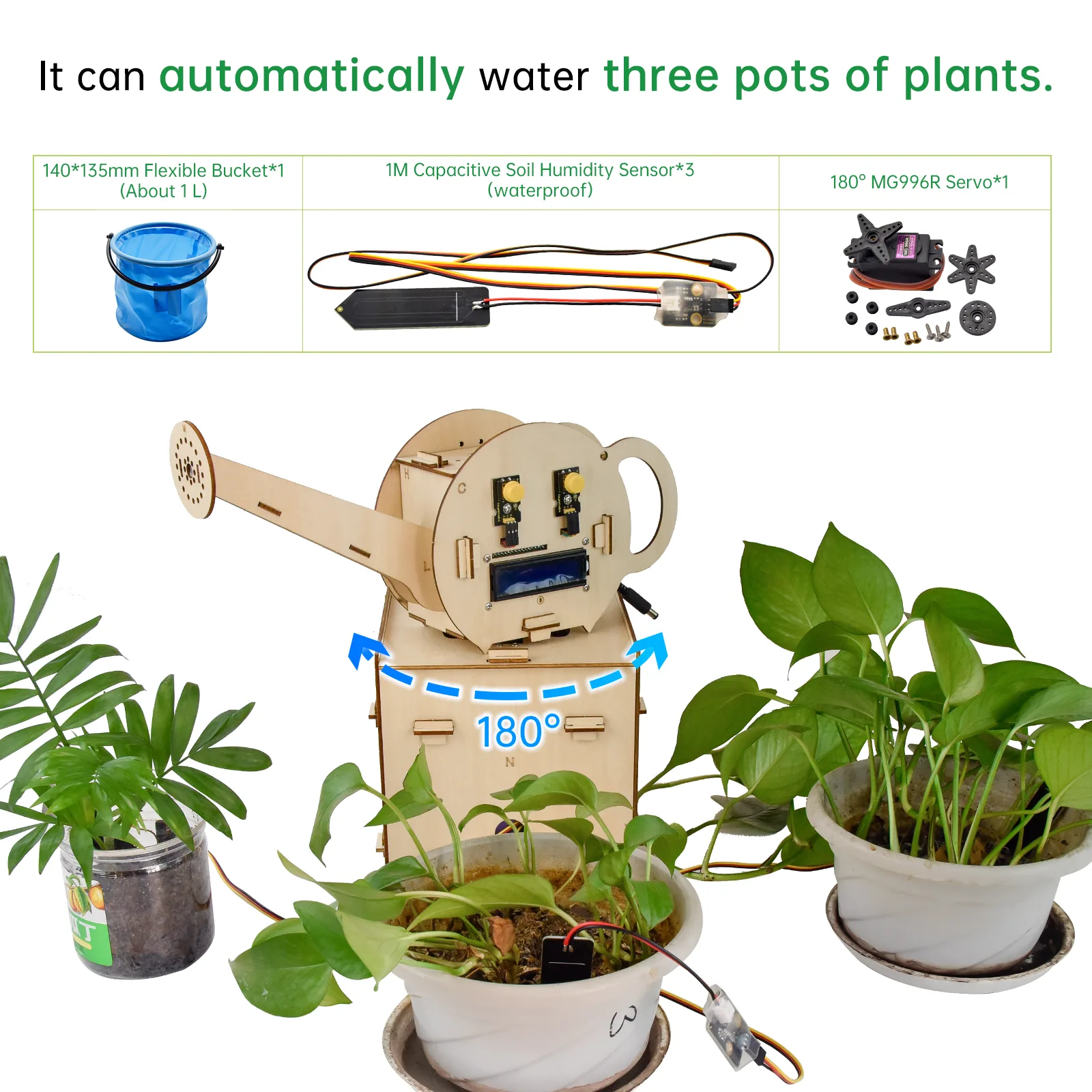 Waterproof capacitive soil sensor