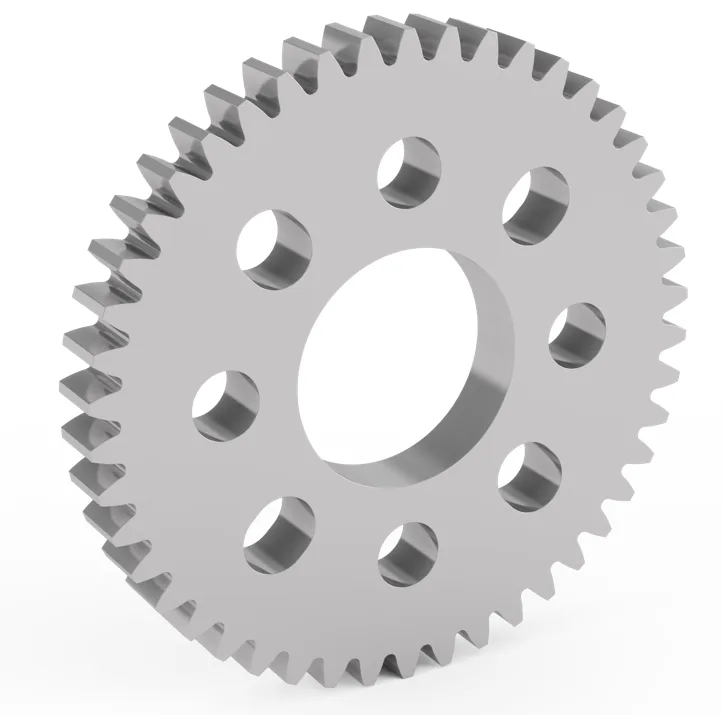 46 Tooth Aluminum Hub-Mount Gear (MOD 0.8, 4mm Thick , 14mm Bore)