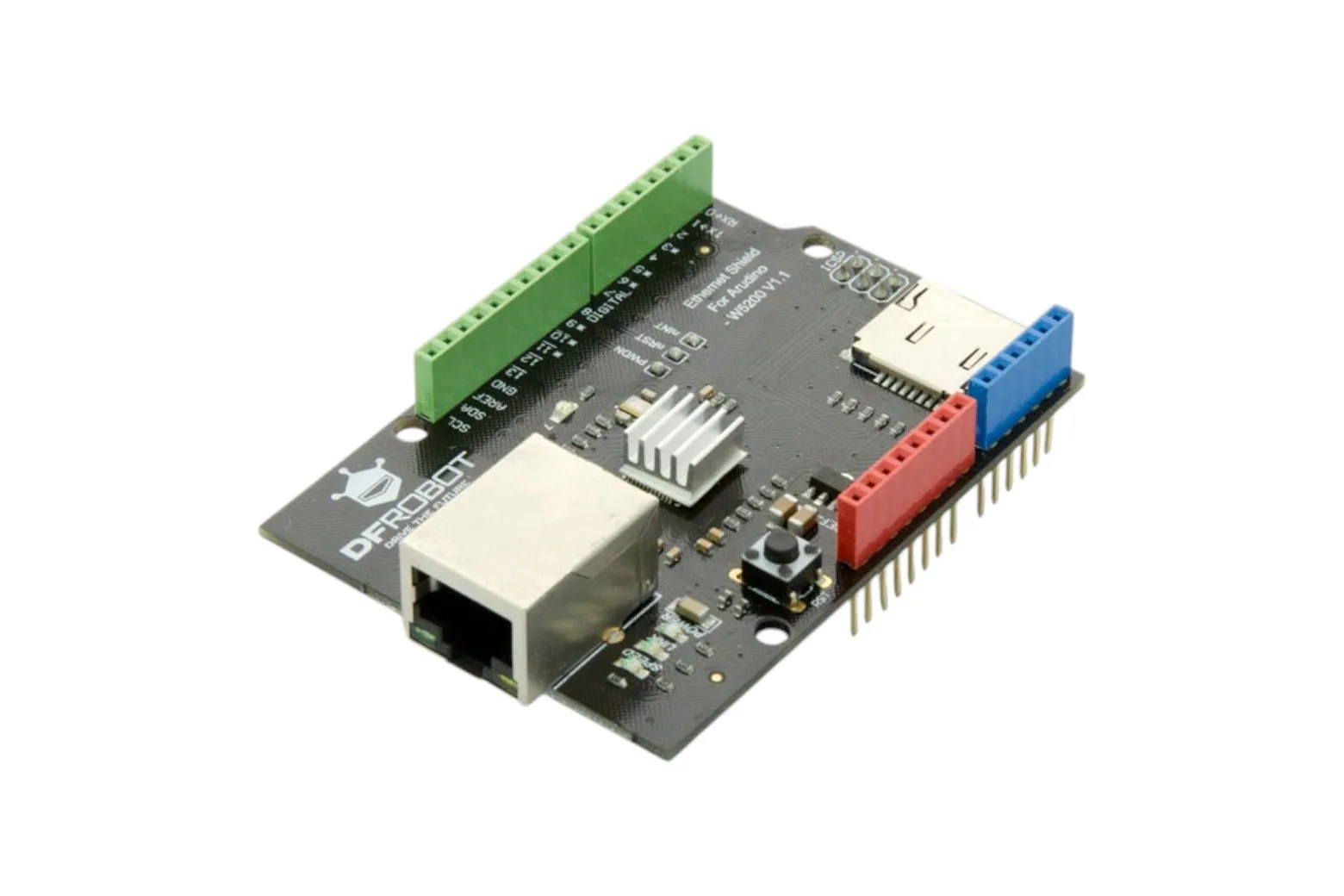 Ethernet Shield for Arduino (W5200, SPI, microSD)