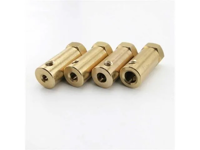 Brass Hex Shaft Coupling, 3mm Inner Diameter, 30mm Length