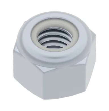 2812 Series Zinc-Plated Steel Nylon-Insert Locknut (M4 x 0.7mm, 7mm Hex)