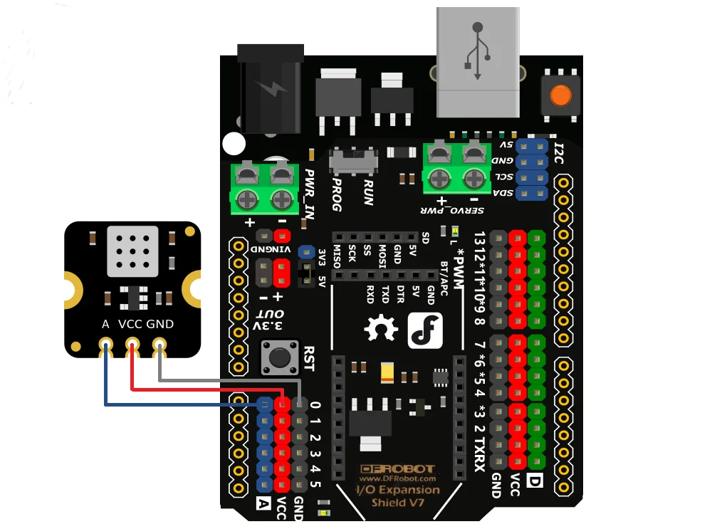 Arduino wiring and analog output