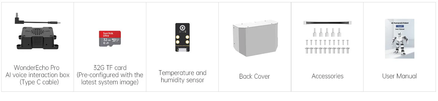 TonyPi upgrade pack contents