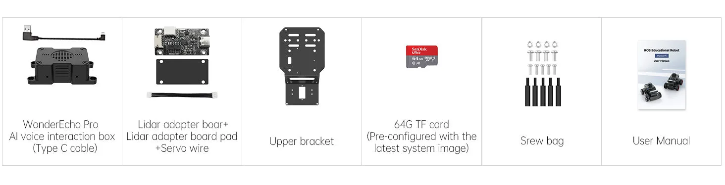 MentorPi upgrade pack contents