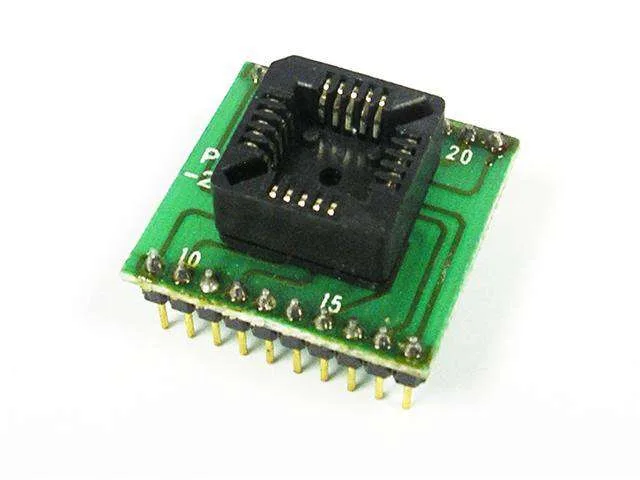PLCC-20 Test Board Prototyping Socket Adapter, 20-Pin