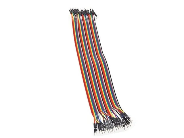 40-Pin Male to Male Ribbon Jumper Wires, 30 cm