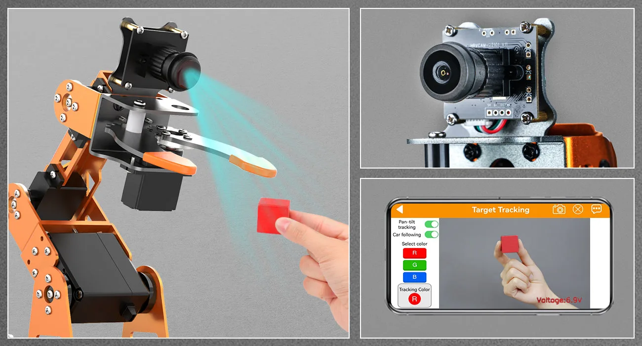 Five-axis robotic arm with HD camera