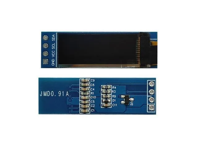 0.91-Inch I2C OLED Display Module, 128x32, White