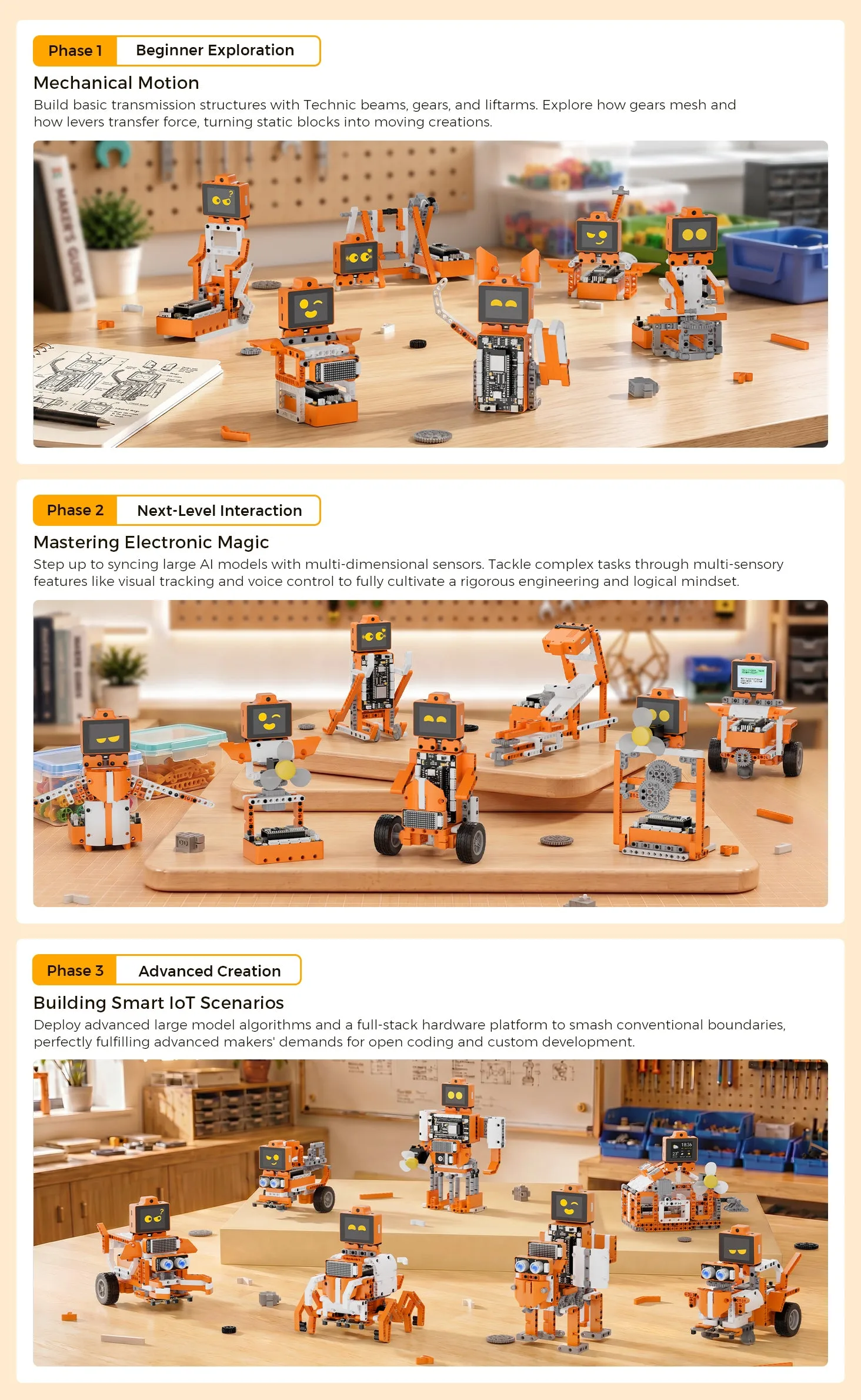 Extensive structural building pieces