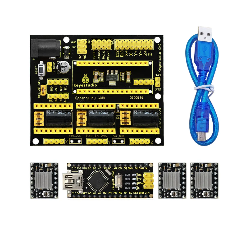 (5pcs/lot) A4988 Stepper Motor Driver+ Heatsink For 3 D Printer,Reprap,RAMPS1.4 for arduino