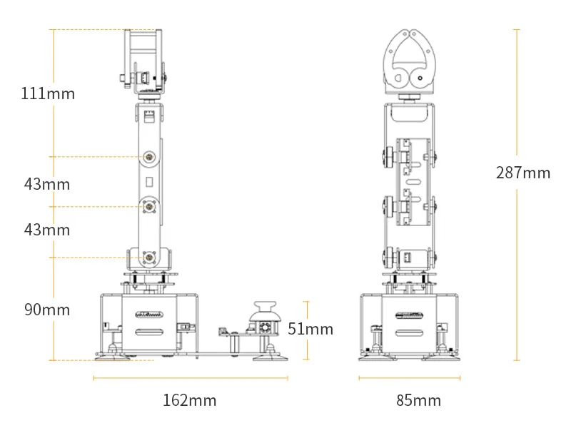 Compact product dimensions