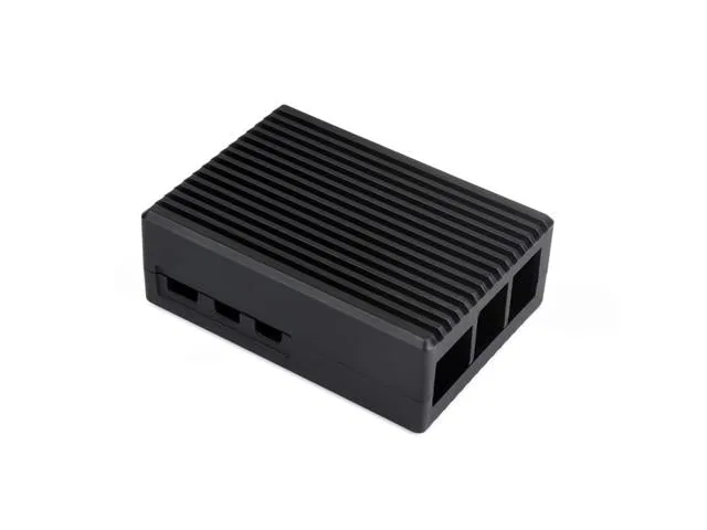Waveshare Aluminium Stripe Grooved Case for Raspberry Pi 5 with Cooling Fan