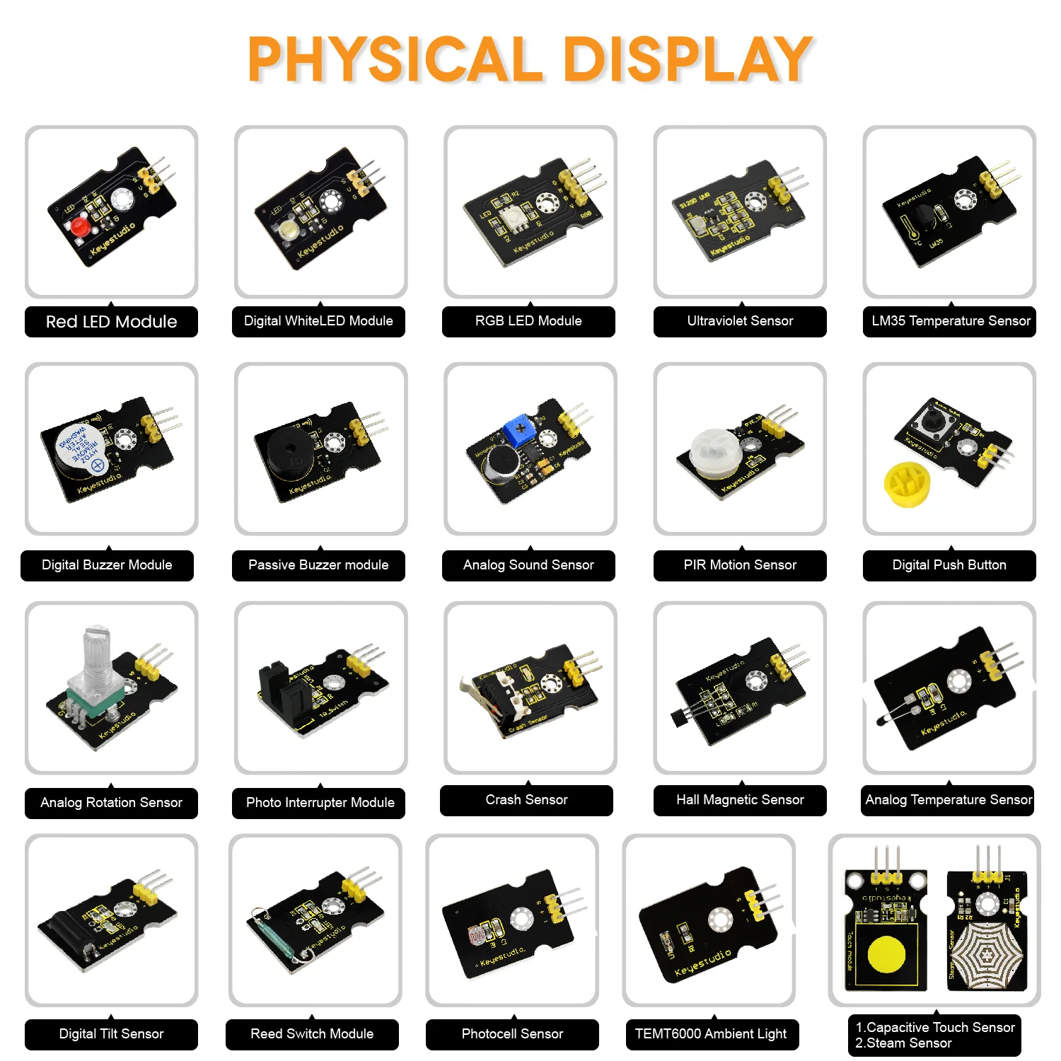 Thirty-seven sensor modules