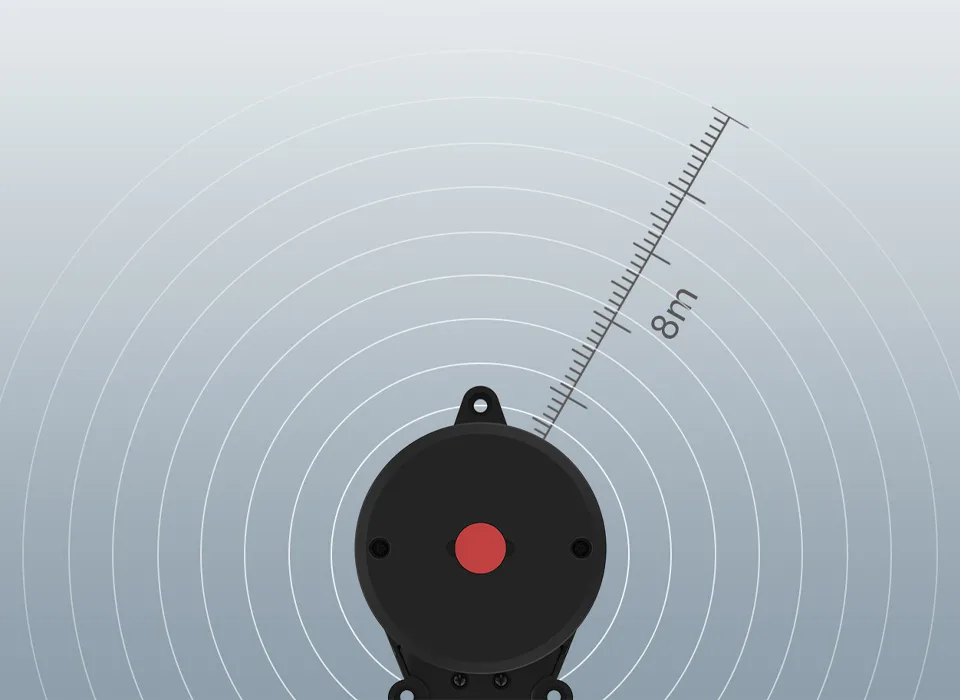 Eight-metre ranging radius