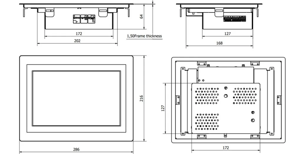 High-resolution multi-touch display