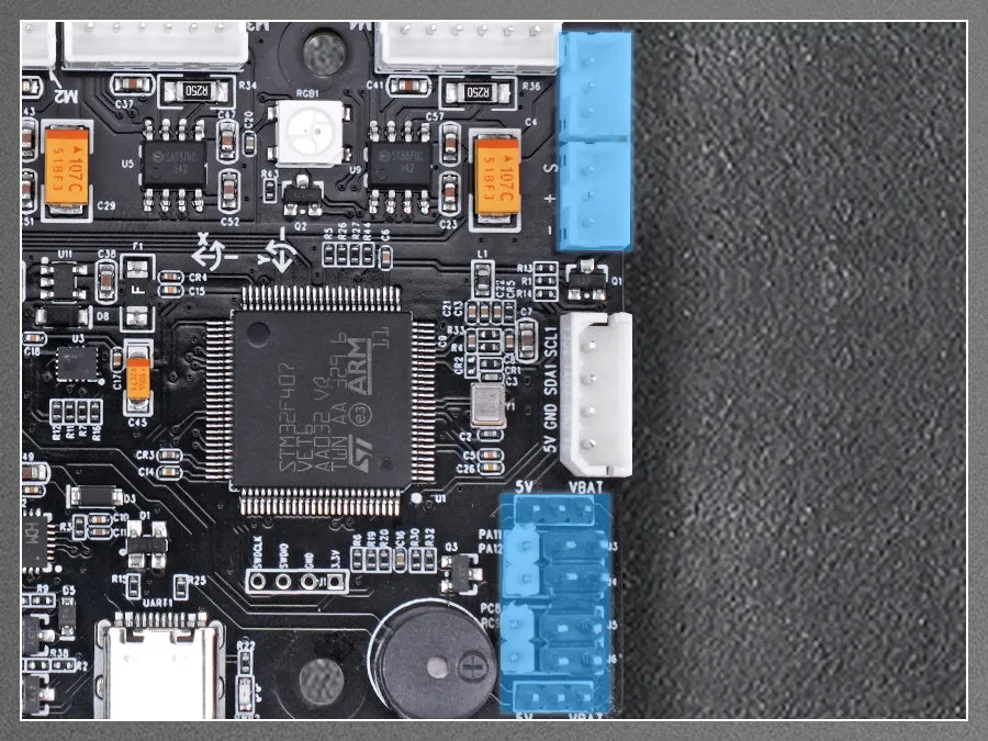 Dedicated PWM and serial servo ports