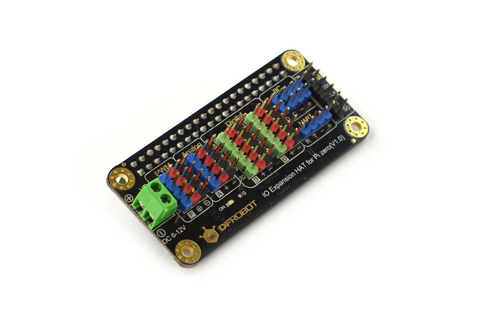 IO Expansion HAT for Raspberry Pi 5 / Zero / Zero W / 4B / 3B+