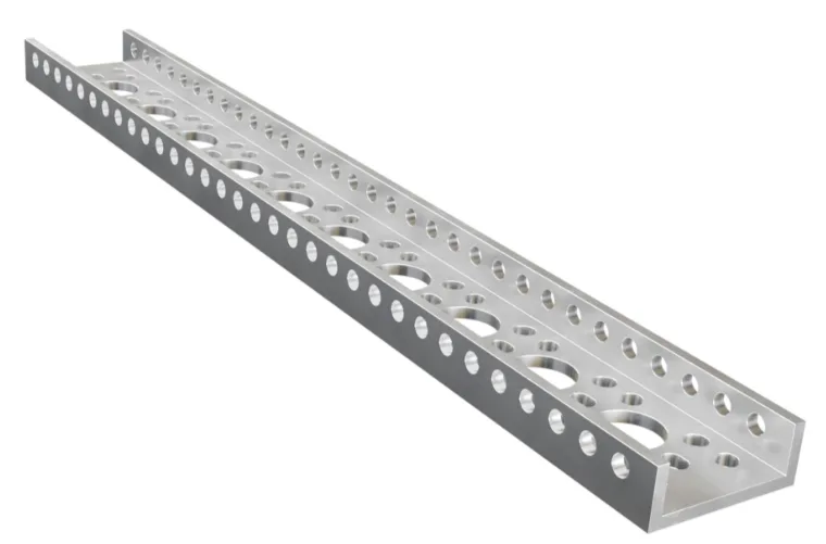 3143 Series Mini Low-Side U-Channel (10 Hole, 264mm Length)