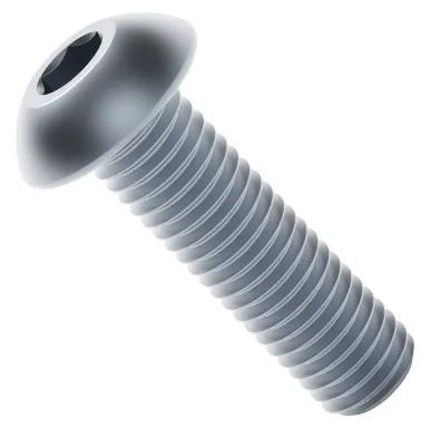 2802 Series Zinc-Plated Steel Button Head Screw (M4 x 0.7mm, 14mm Length)