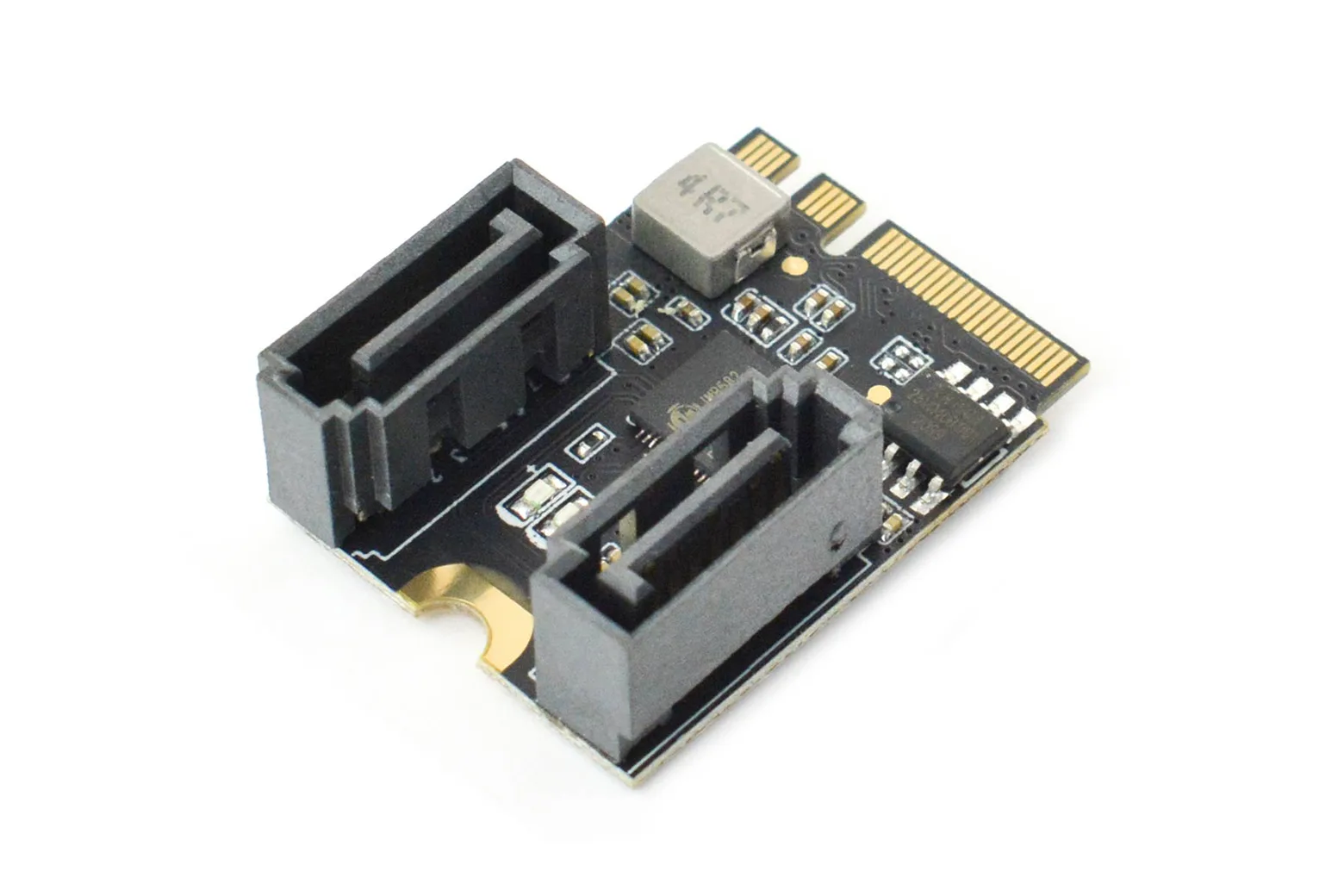 M.2 (A+E Key) to Dual SATA 3.0 Expansion Card for LattePanda Delta/Alpha