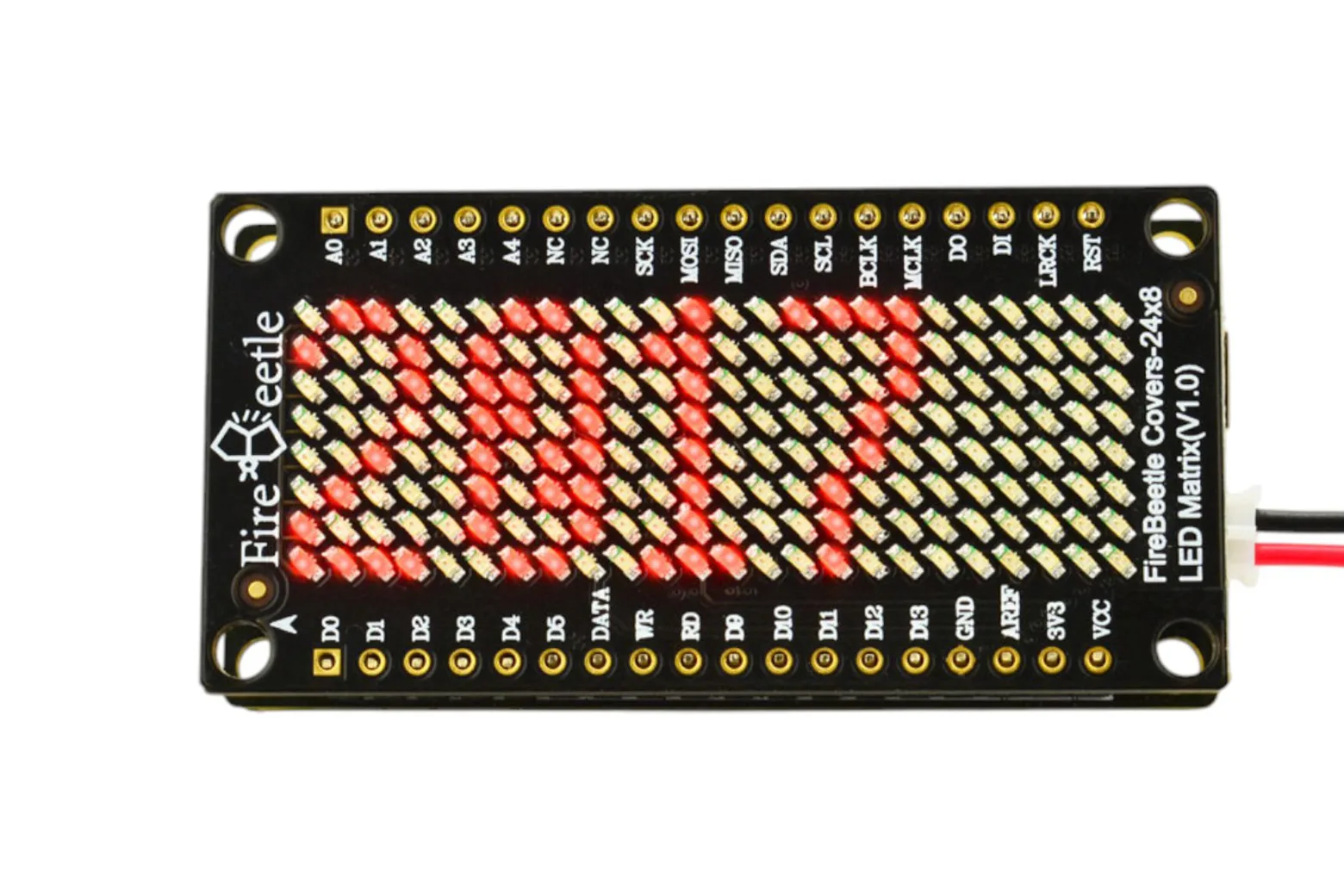 FireBeetle Covers 24×8 LED Matrix Display (Red, HT1632C)