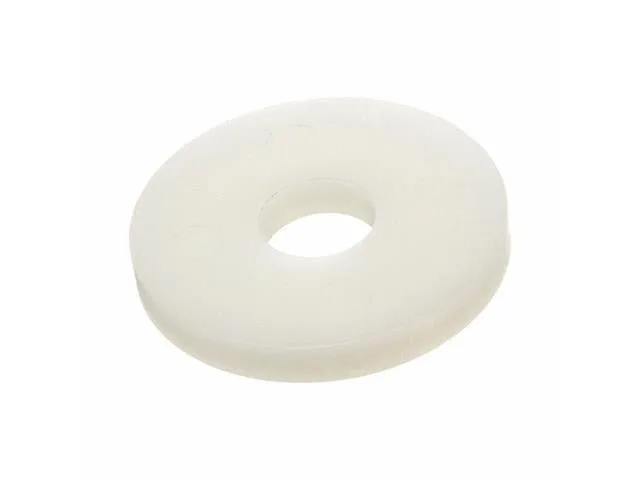 Natural Nylon Flat Washer, 8.0 mm OD, 4.1 mm ID, 1.0 mm Thick
