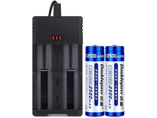 Dual-Slot 3.7V Lithium Battery Charger with EU Plug