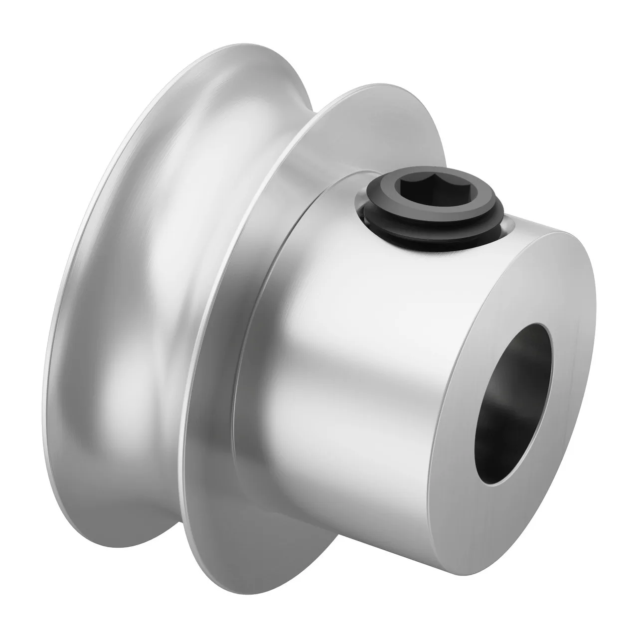5401 Series Set Screw Round Belt Pulley (6mm Bore, 16mm PD)