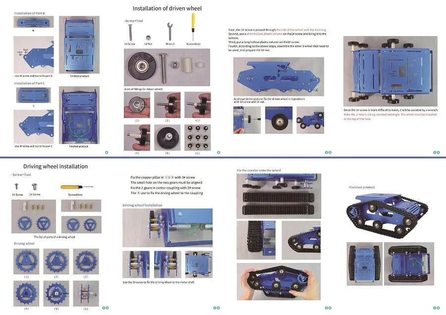 Unassembled kit with assembly tools