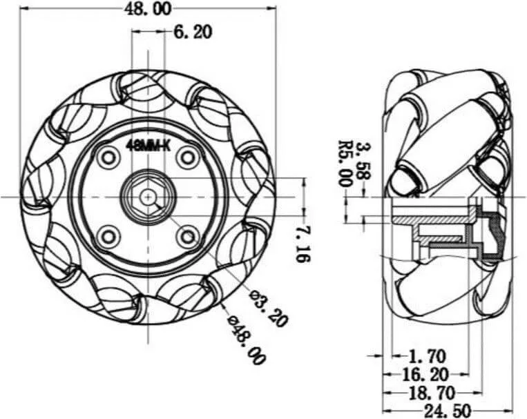 Compact dimensions and hex mounting