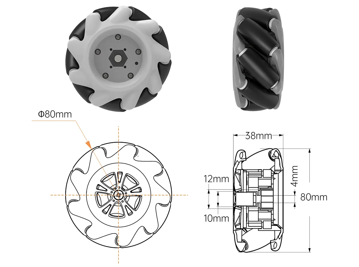 Competition-grade Mecanum wheels