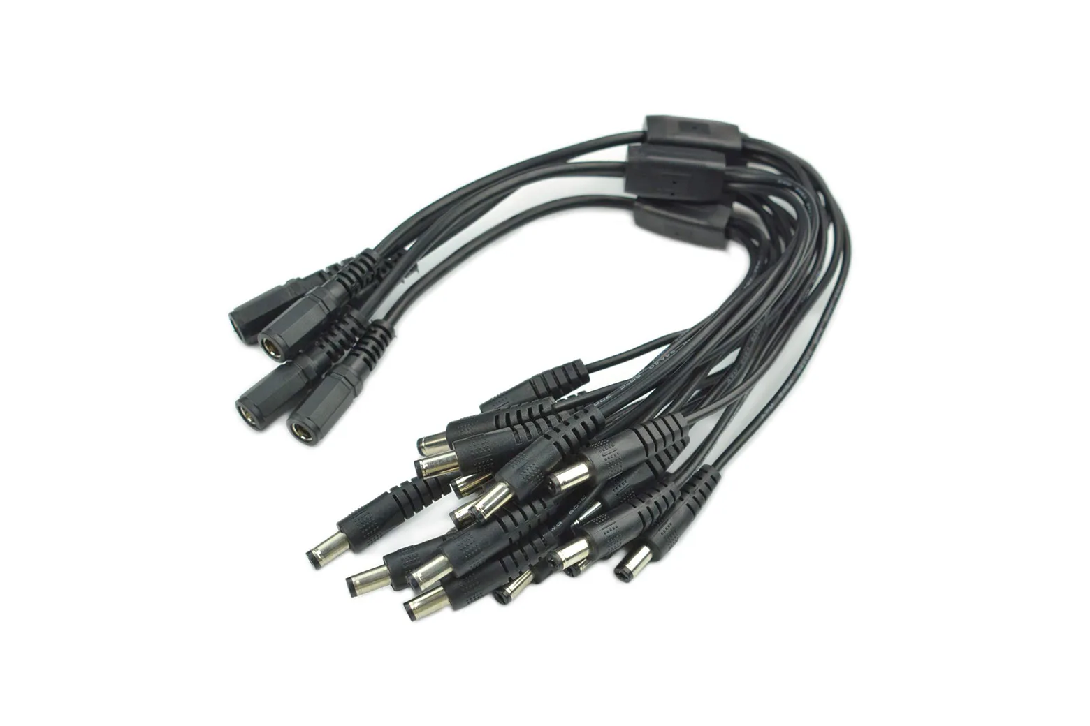 DC 5.5x2.1 1 Female to 4 Male Power Splitter Cable (5 PCS)
