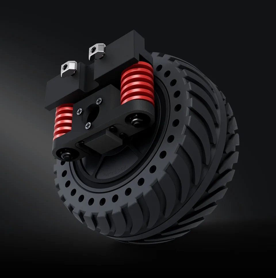 High-strength spring shock absorption