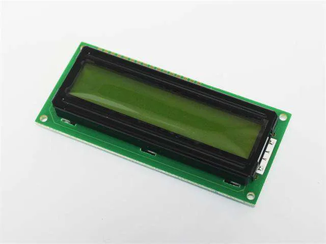 16x1 Character LCD Module with Yellow-Green LED Backlight
