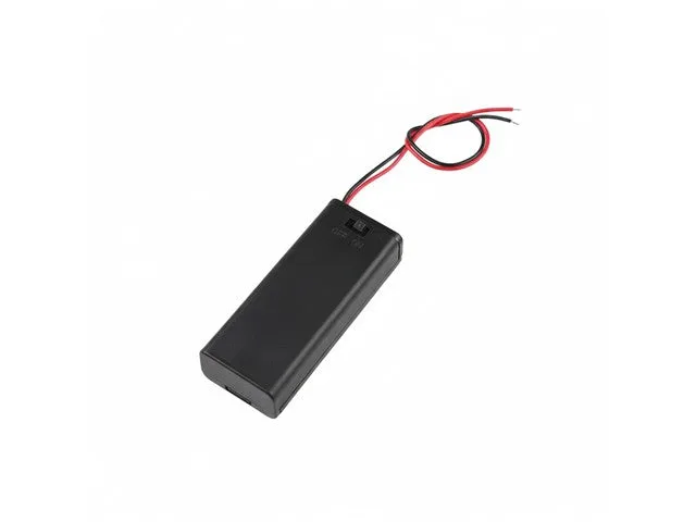 2xAAA Battery Holder with Cover and Switch