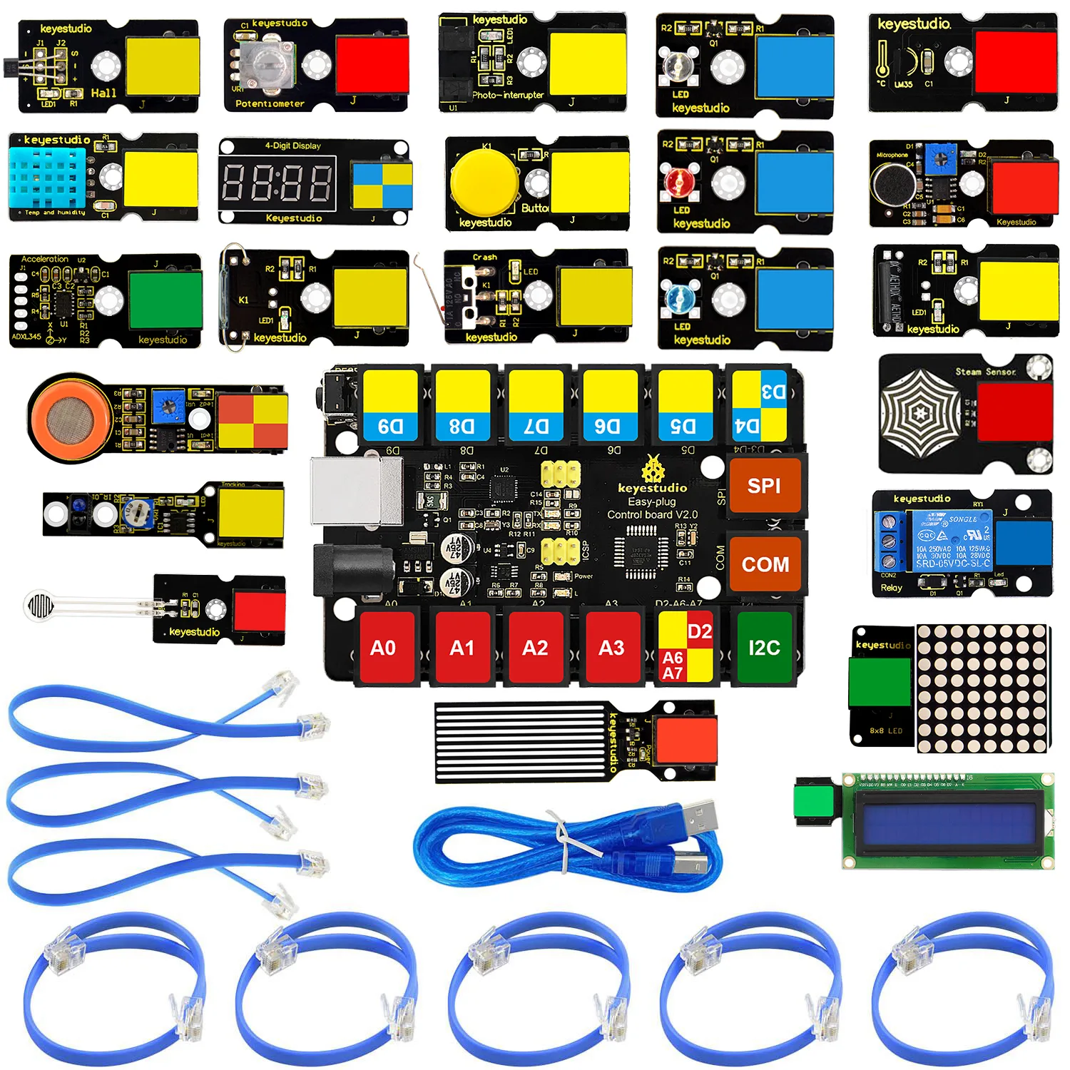 Keyestudio RJ11 EASY plug Flame Sensor module for Arduino STEAM