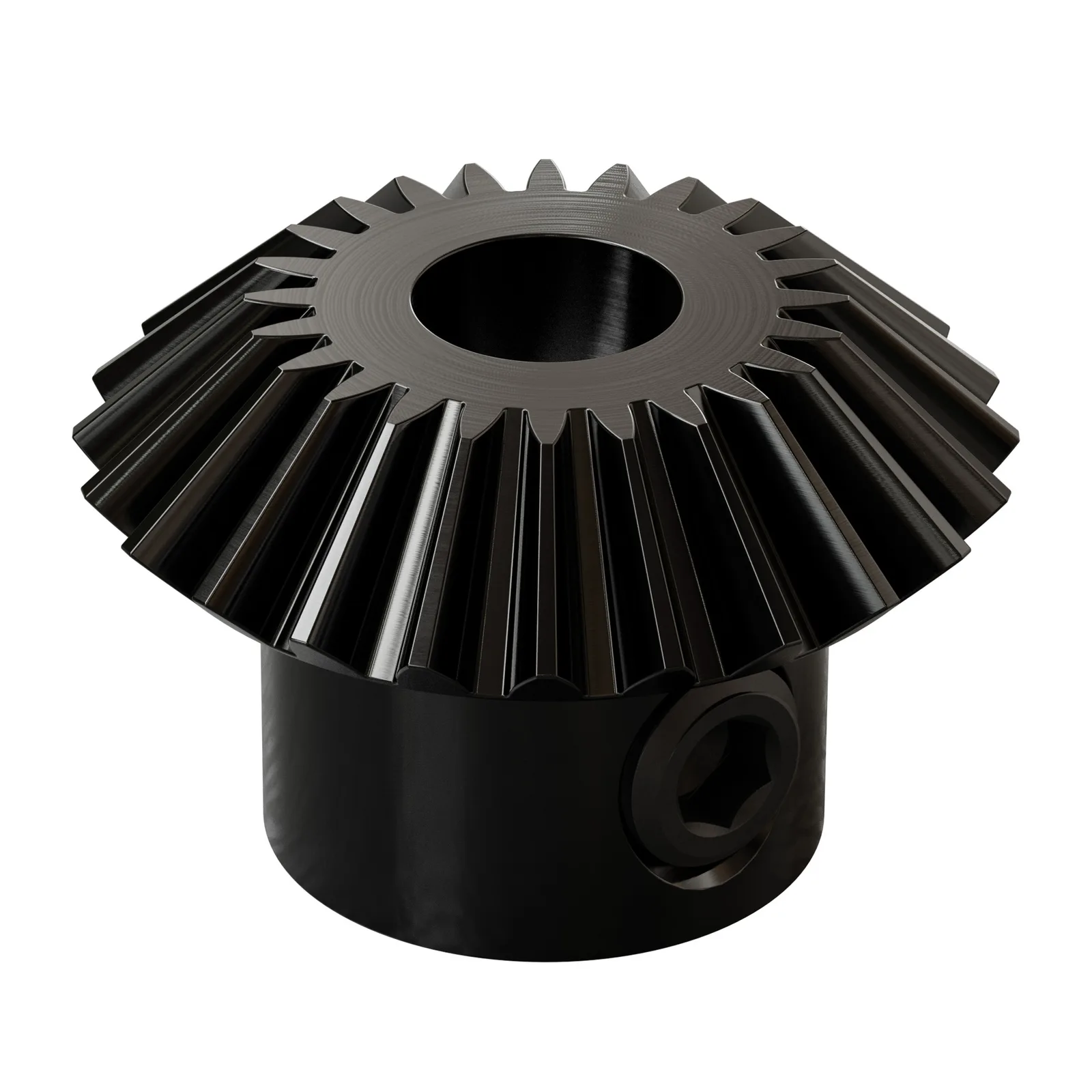 4317 Series Steel, MOD 0.8 Miter Gear (6mm Round Bore, 24 Tooth)