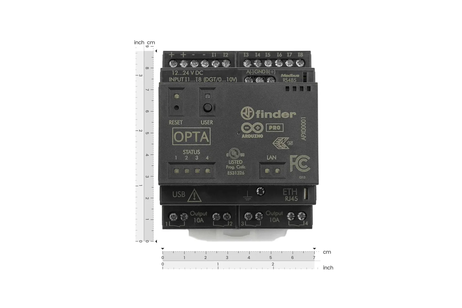 Arduino Opta RS485 Micro PLC (Ethernet and USB-C ports, RS485)