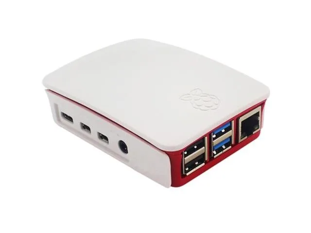 Raspberry Pi 4 Model B Enclosure, Red and White