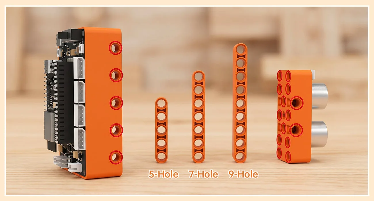 Flexible mounting hole layout