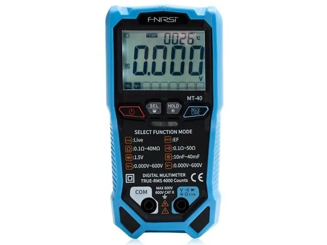 FNIRSI MT-40 Smart Digital Multimeter, 4000 Counts True RMS 600V