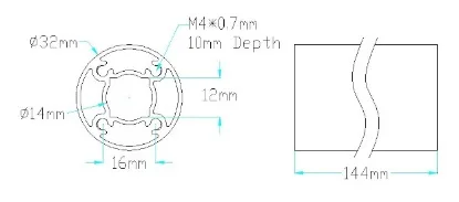 6103 Series goTUBE (144mm Length) technical drawing
