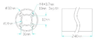 6103 Series goTUBE (240mm Length) technical drawing