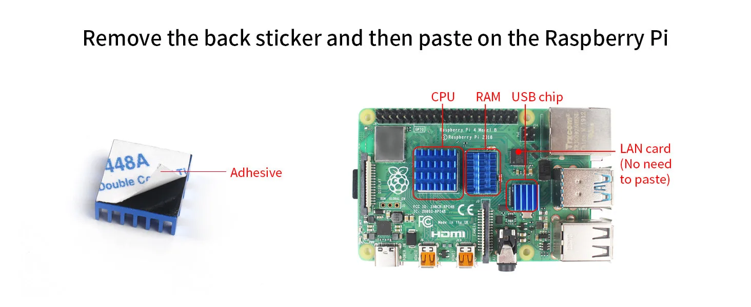 Passive cooling for Raspberry Pi 4B
