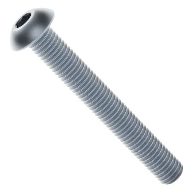 2802 Series Zinc-Plated Steel Button Head Screw (M4 x 0.7mm, 30mm Length)