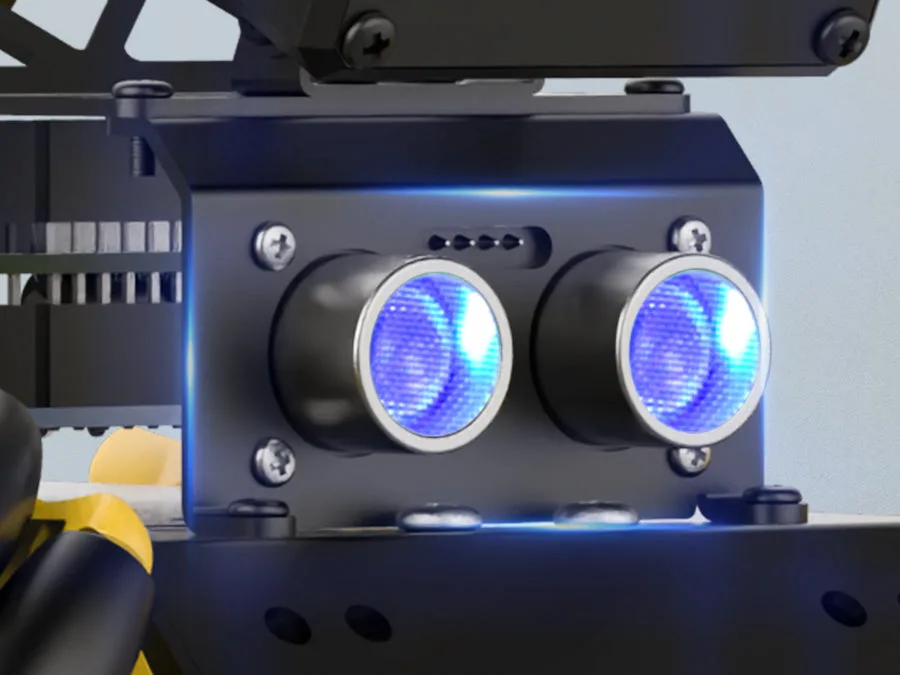 Glowy ultrasonic distance sensor