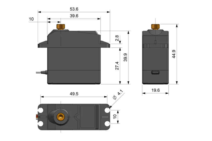 Durable metal gears and dimensions